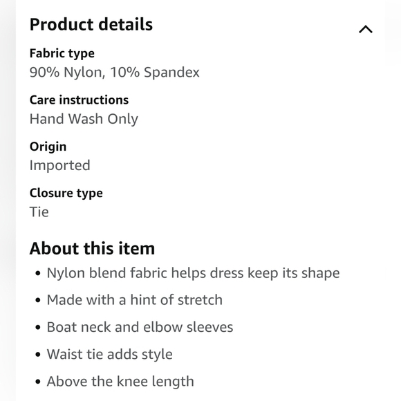 NWOT Lands End Womens Elbow Sleeve Tie Waist Striped Mini BLUE/WHITE MED 10-12 - Picture 7 of 8